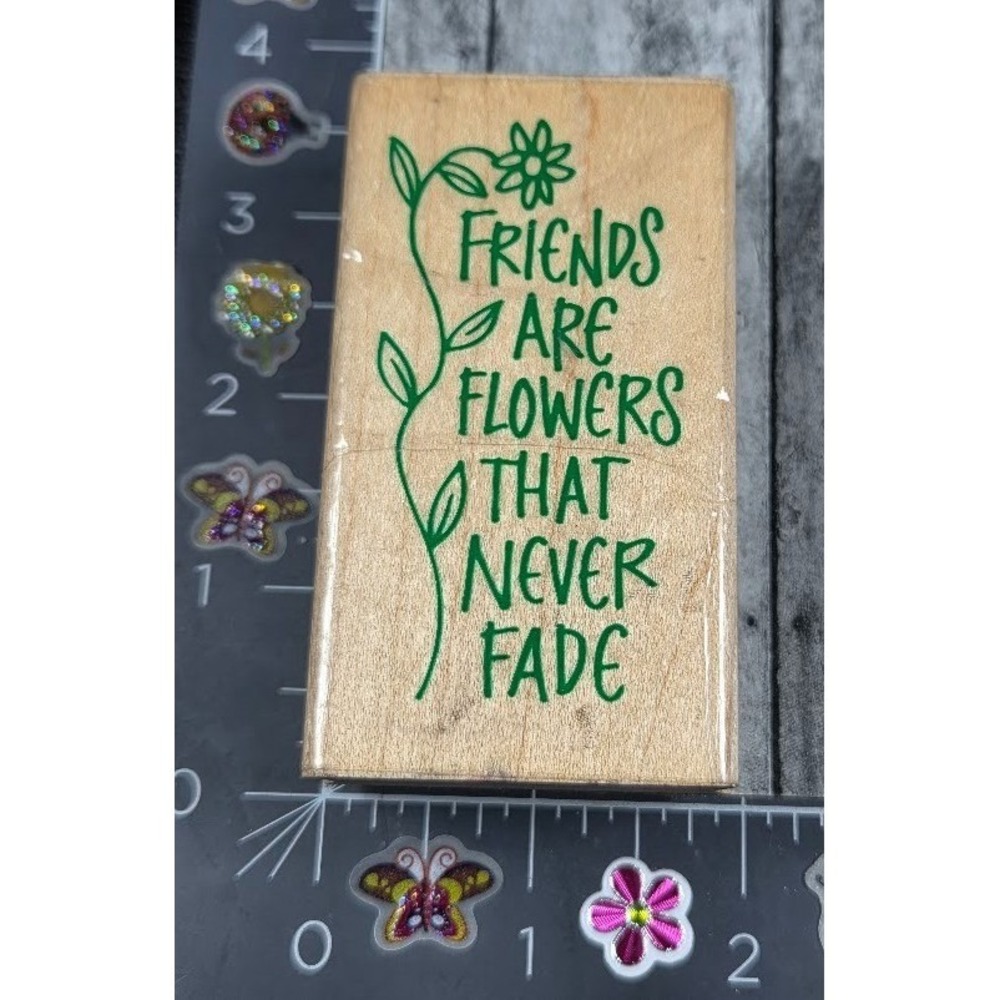 Hero Arts Friends Flowers Never Fade F059 Rubber Stamp #R64